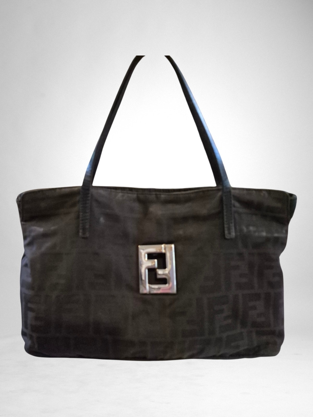 Authentic Vintage Fendi FF Zucca Canvas Tote Bag